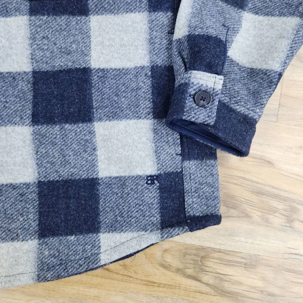 🩵NWT Banana Republic Blue Downtown Plaid Heritage Jacket Men's Large